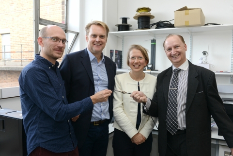 L to r: Dr Mark Schenk, Dr Ian Bond, Dr Lucy Berthoud and Professor Andy Nix