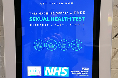 Sexual health test vending machines launch in Bristol, North Somerset and South Gloucestershire –  – University of Bristol – All news