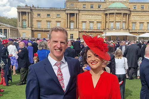 Dr Lucy Selman, Associate Professor from the University of Bristol's Centre for Academic Primary Care and Palliative at a Coronation Garden Party