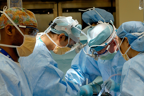 Surgeons in theatre