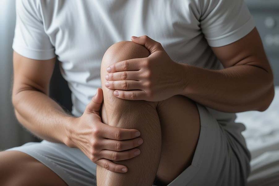 Man holding his knee by North Studio from Pixabay