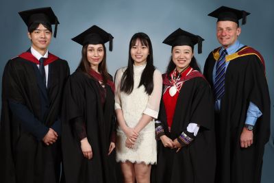 Official group photo of graduates who created the app