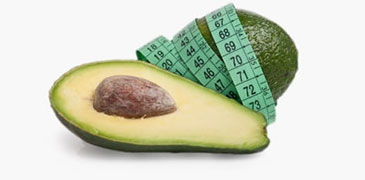 Image of a tape-measure and avocado
