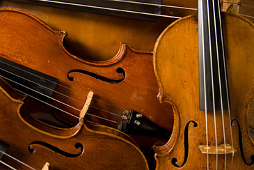 Image of instruments from a string quartet