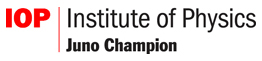 IOP Institute of Physics Juno Champion logo - visit the IOP's Project Juno web page