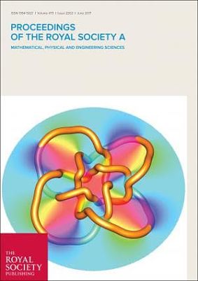 Proceedings of Royal Society A cover featuring image from lemniscate knots paper June 2017