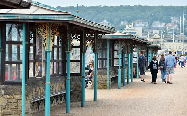 View of promenade at Weston-super-Mare, UK