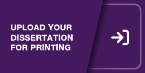 Upload your Dissertation for Printing button click through to Upload your document the button is purple with an upload icon on the right