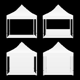 Gazebos with half or full walls to back or sides