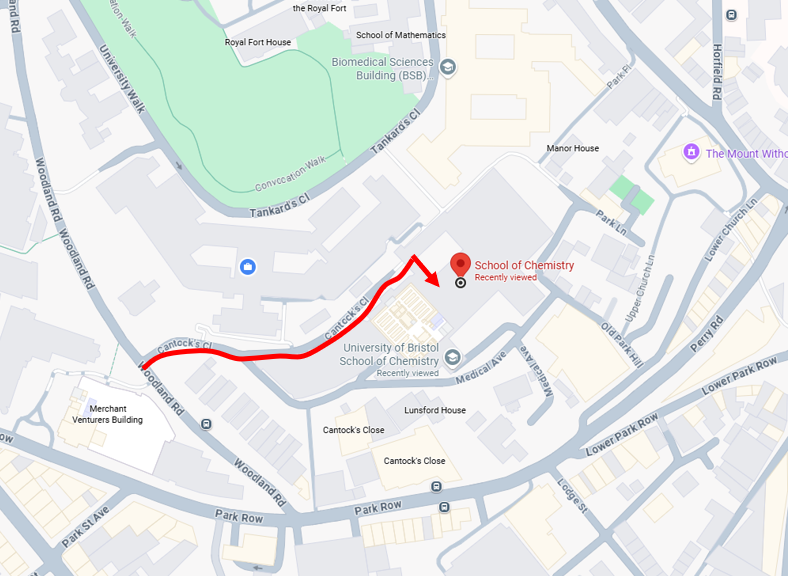 Google map showing how to get to Primare conference