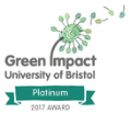 Green Impact Platinum award 2017 logo, select to go to the website.
