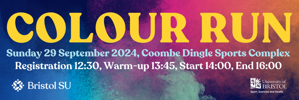 Event information about the Colour Run which is on Sunday 29 September 2024 at Coombe Dingle Sports Complex