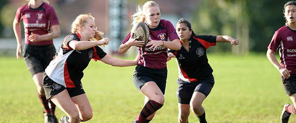 Women playing Rugby at Coombe Dingle