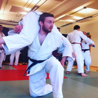 Two Judo athletes in a spar. Links to Judo Club page on Bristol SU website.