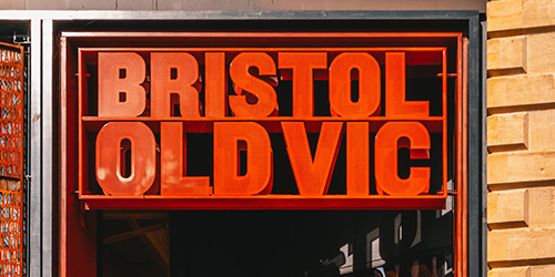A sign reading 'Bristol Old Vic'.
