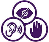 Accessibility icon - an eye, an ear and a hand