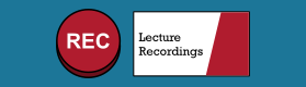 A record button and a lecture slide