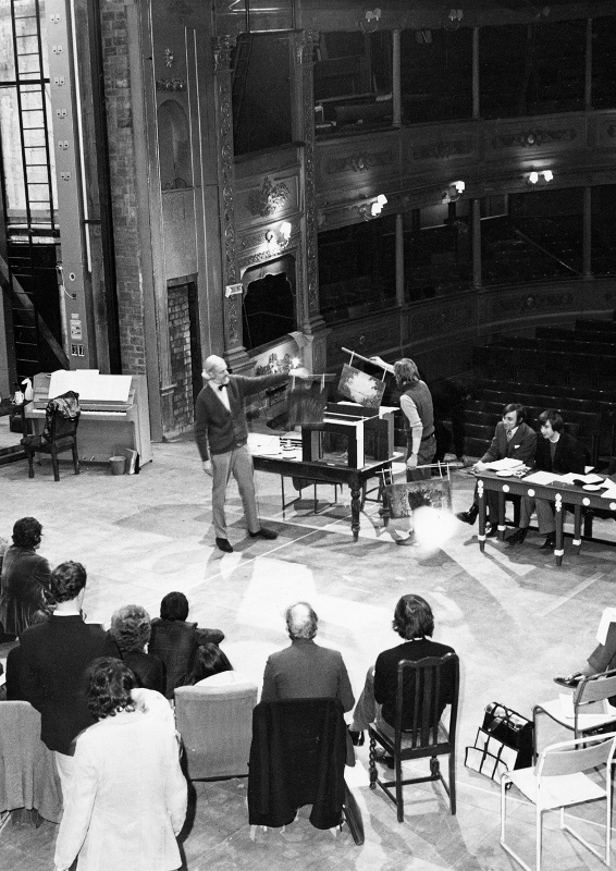 The Bristol Old Vic Company in rehearsal for the production 