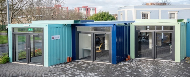 Barton Hill micro-campus shipping containers