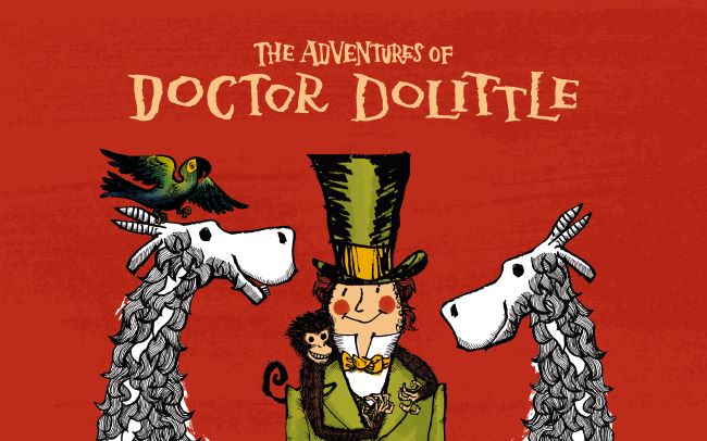 Image advertising Illyria outdoor theatre's Doctor Doolittle show
