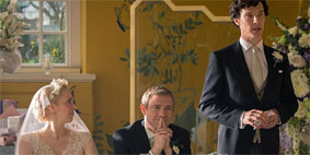 Screen grab from Sherlock episode filmed at Goldney Hall