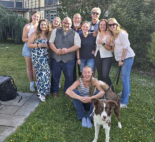 group of students with course lecturers