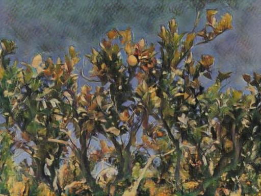Painting and curating with AI - Cezanne Orange